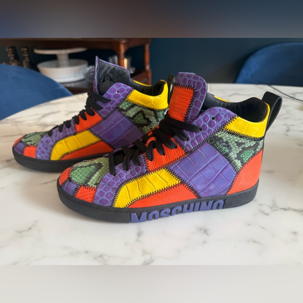 Moschino Multicolor Patchwork High-Tops - image 3